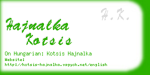 hajnalka kotsis business card